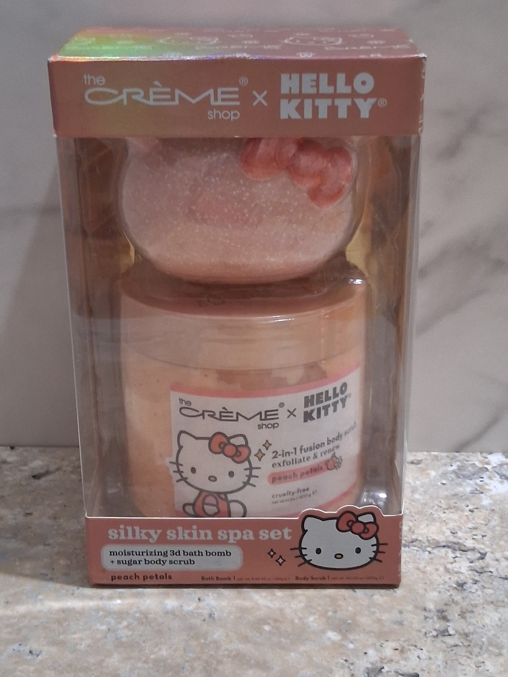 The Crème Shop x Hello Kitty Peach Petals Silky Skin Spa Set - Pink